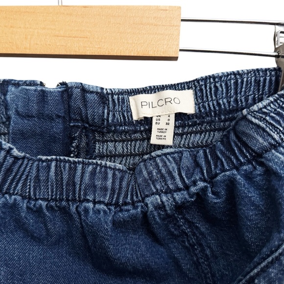 NWT Anthropologie Pilcro The Skipper Strapless Denim Wide Leg Jumpsuit - Picture 4 of 7